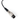 Gros plan d'une fiche de connecteur circulaire 7 broches noire et argentée avec un câble noir de la sonde ETI pour thermo-hygromètres 6100/6102, dotée d'une protection anti-poussière pour une durabilité et des performances optimales.